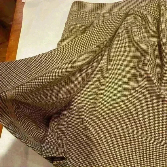 NWT Women’s J. McLaughlin Maddie Skirt.2. Plaid Houndstooth Brown zip front wrap - Picture 3 of 13
